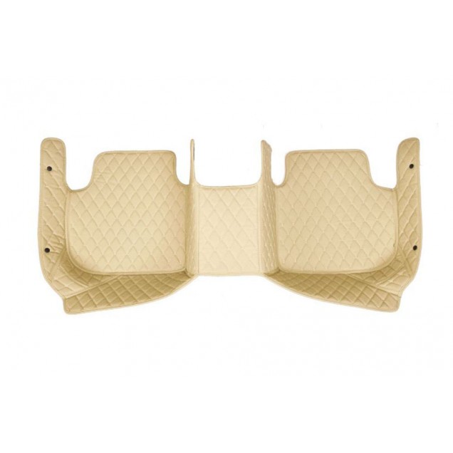 Beige Luxury Leather Diamond Car Floor Mats Beige Luxury Leather Diamond Car Floor Mats