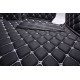 Black and White Stitching Luxury Leather Diamond Car Floor Mats Black and White Stitching Luxury Leather Diamond Car Floor Mats