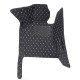 Black and White Stitching Luxury Leather Diamond Car Floor Mats Black and White Stitching Luxury Leather Diamond Car Floor Mats