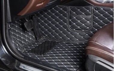 Luxury Leather Diamond Stitching Car Floor Mats UK