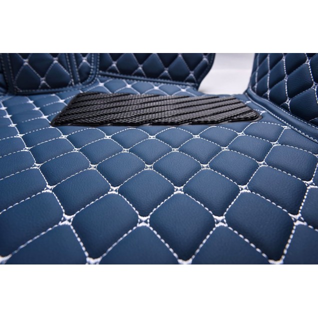 Blue Luxury Leather Diamond Car Floor Mats Blue Luxury Leather Diamond Car Floor Mats