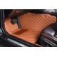 Brown Luxury Leather Diamond Car Floor Mats Brown Luxury Leather Diamond Car Floor Mats