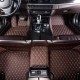 Dark Brown Luxury Leather Diamond Car Floor Mats Dark Brown Luxury Leather Diamond Car Floor Mats