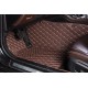 Dark Brown Luxury Leather Diamond Car Floor Mats Dark Brown Luxury Leather Diamond Car Floor Mats