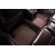 Dark Brown Luxury Leather Diamond Car Floor Mats Dark Brown Luxury Leather Diamond Car Floor Mats