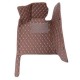 Dark Brown Luxury Leather Diamond Car Floor Mats Dark Brown Luxury Leather Diamond Car Floor Mats