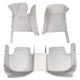 Grey Luxury Leather Diamond Car Floor Mats Grey Luxury Leather Diamond Car Floor Mats