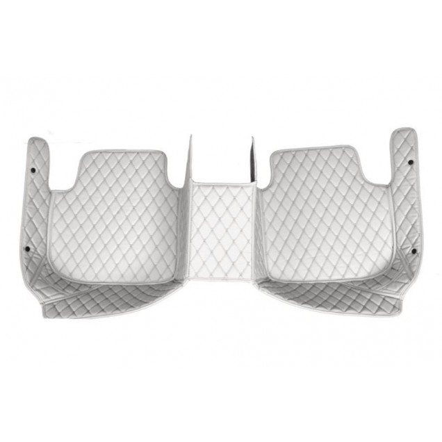 Grey Luxury Leather Diamond Car Floor Mats Grey Luxury Leather Diamond Car Floor Mats