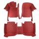 Wine Red Luxury Leather Diamond Car Floor Mats Wine Red Luxury Leather Diamond Car Floor Mats