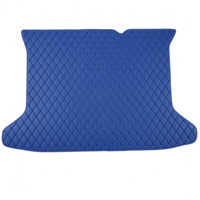 Blue Luxury Leather Diamond Trunk Base Mats Blue Luxury Leather Diamond Trunk Base Mats