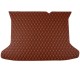 Brown Luxury Leather Diamond Trunk Base Mats Brown Luxury Leather Diamond Trunk Base Mats