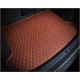 Brown Luxury Leather Diamond Trunk Base Mats Brown Luxury Leather Diamond Trunk Base Mats