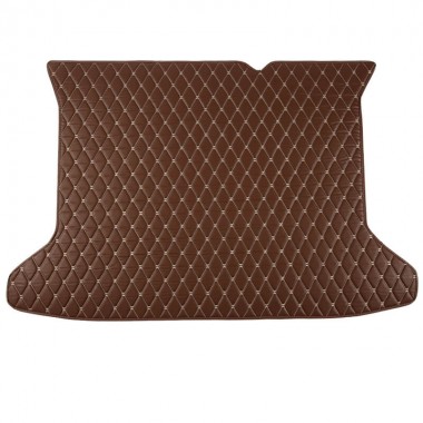 Dark Brown Luxury Leather Diamond Trunk Base Mats UK