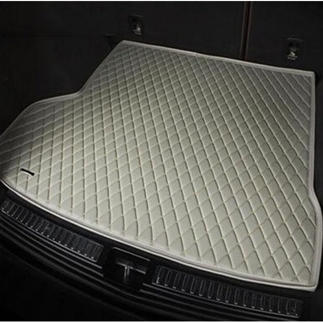 Grey Luxury Leather Diamond Trunk Base Mats Grey Luxury Leather Diamond Trunk Base Mats
