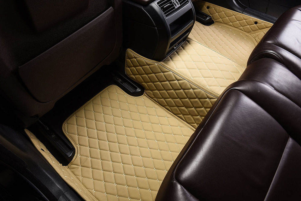 Beige Custom Diamond Car Mats