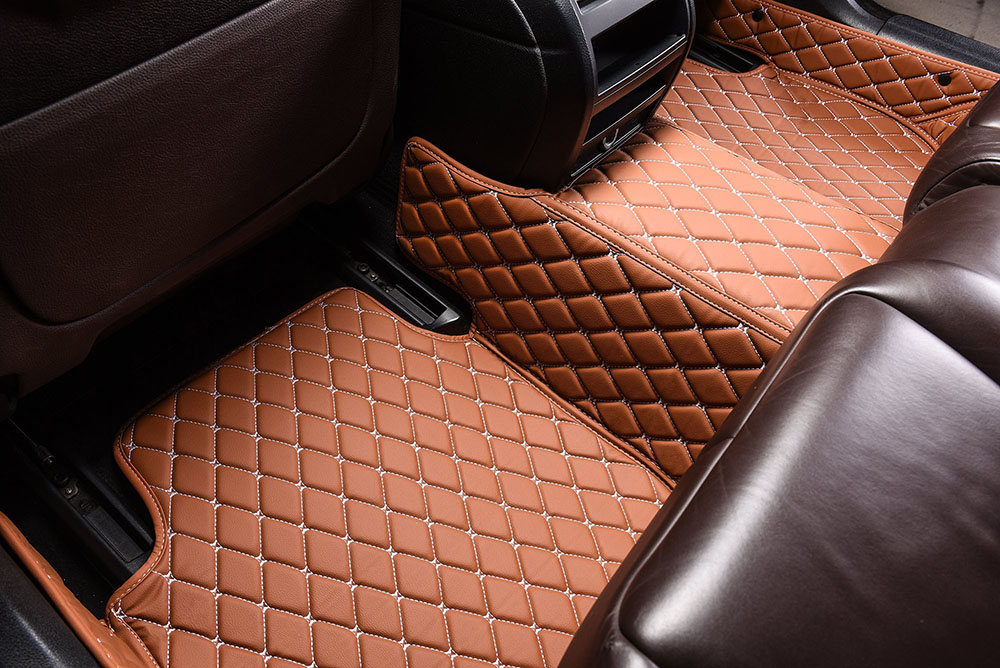 Brown Custom Diamond Car Mats